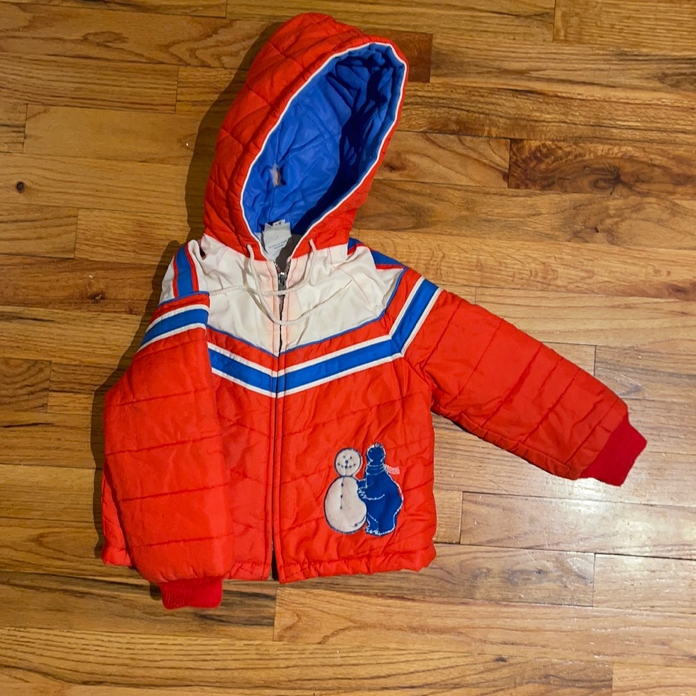 Vintage 80s Sesame Street Winter Puffer Coat